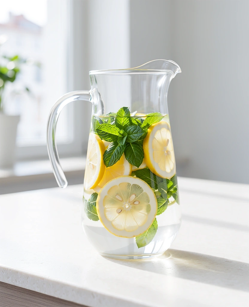 Minimalistische Darstellung gesunder Ernährung